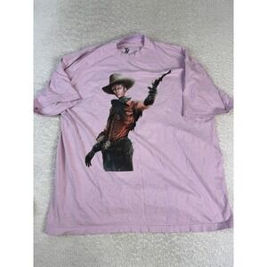 Machine Gun Kelly Shirt Mens XL Pink Cowboy Western Graphic Tour Houston 2023